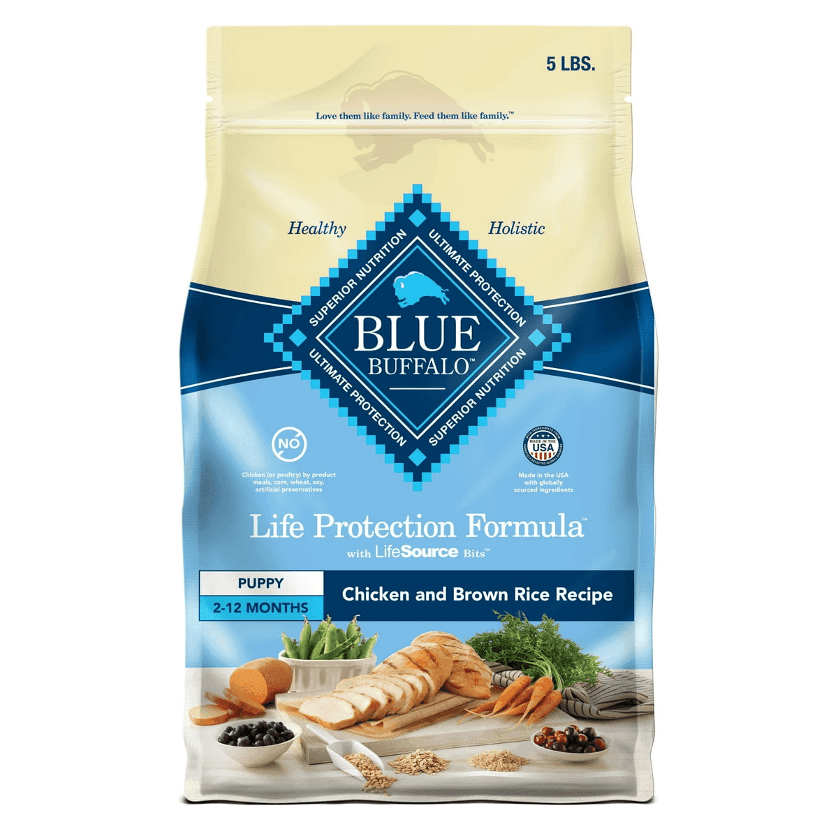 Blue Buffalo Life Protection Formula Puppy Food - Chicken & Brown Rice, 5 lb