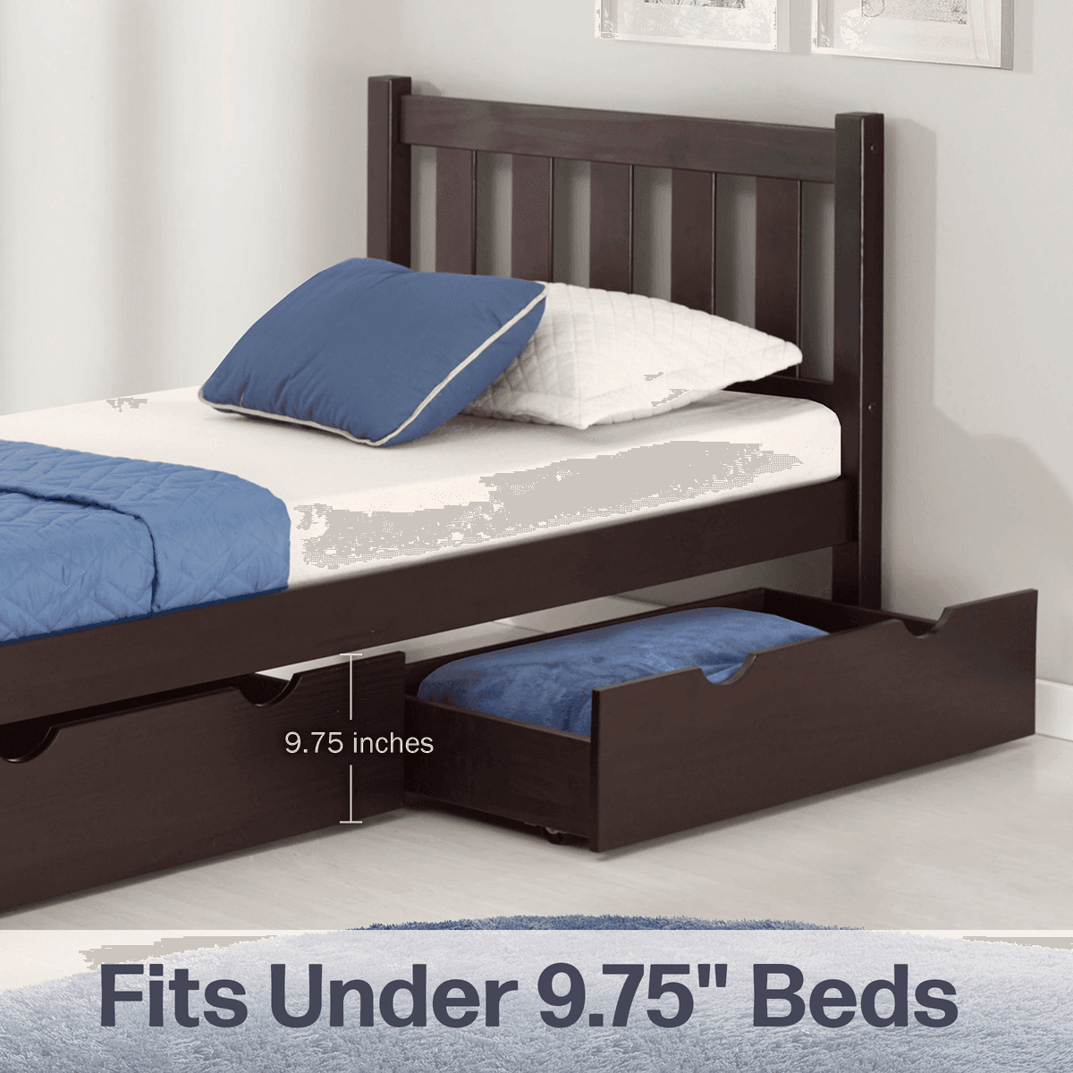 Alaterre 2-Pack Rolling Under-Bed Storage Drawers image 3