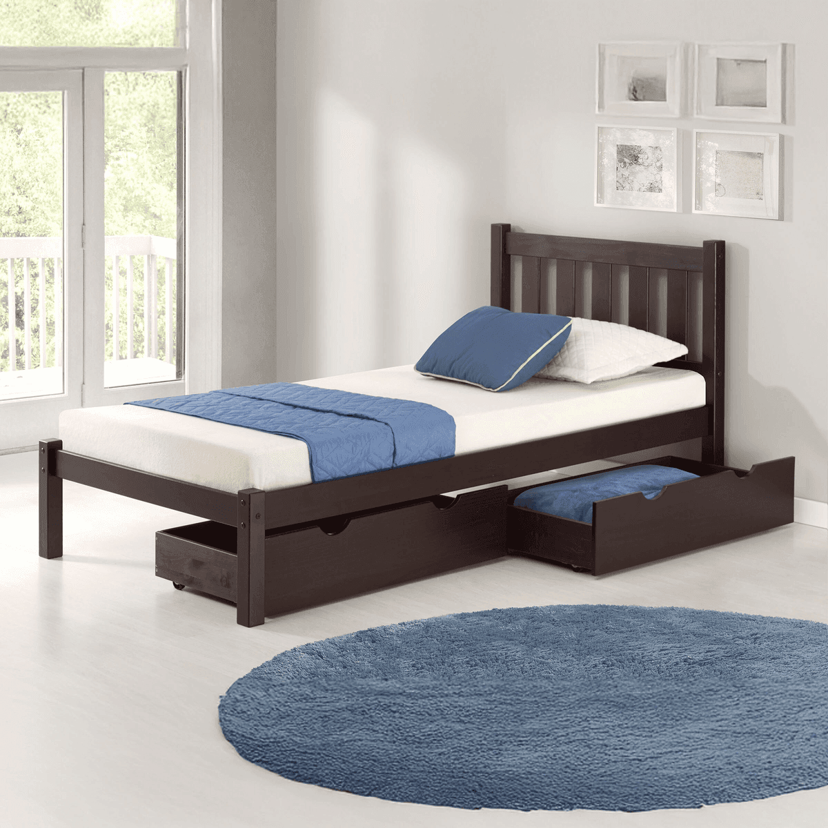 Alaterre 2-Pack Rolling Under-Bed Storage Drawers image 2
