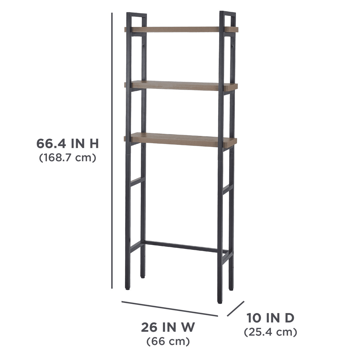 Better Homes & Gardens Jace 3-Shelf Over-the-Toilet Storage Shelf image 3