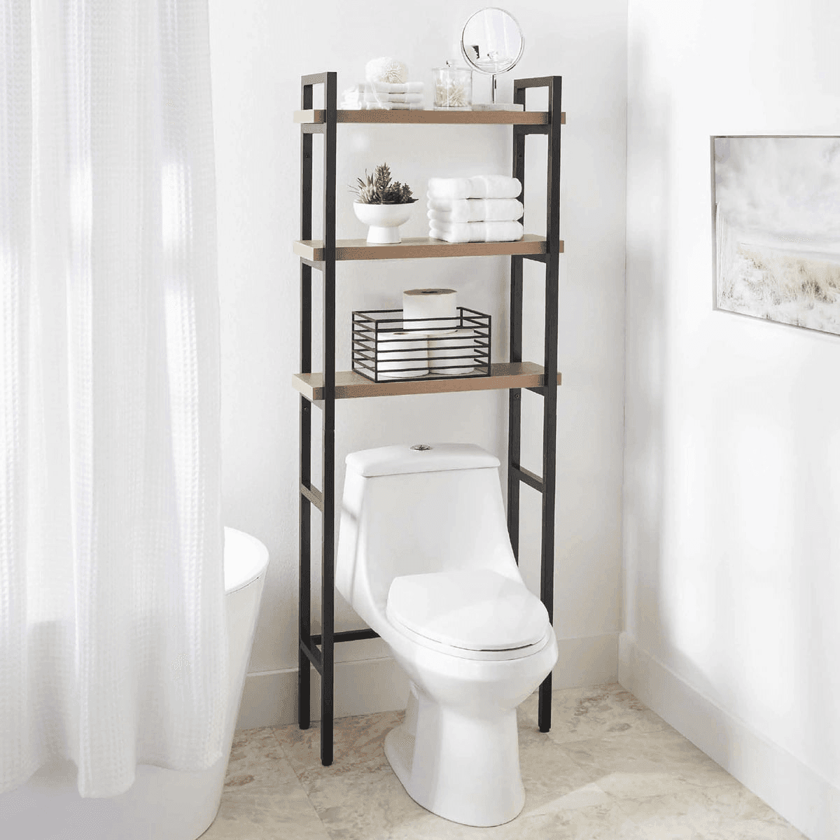 Better Homes & Gardens Jace 3-Shelf Over-the-Toilet Storage Shelf image 2