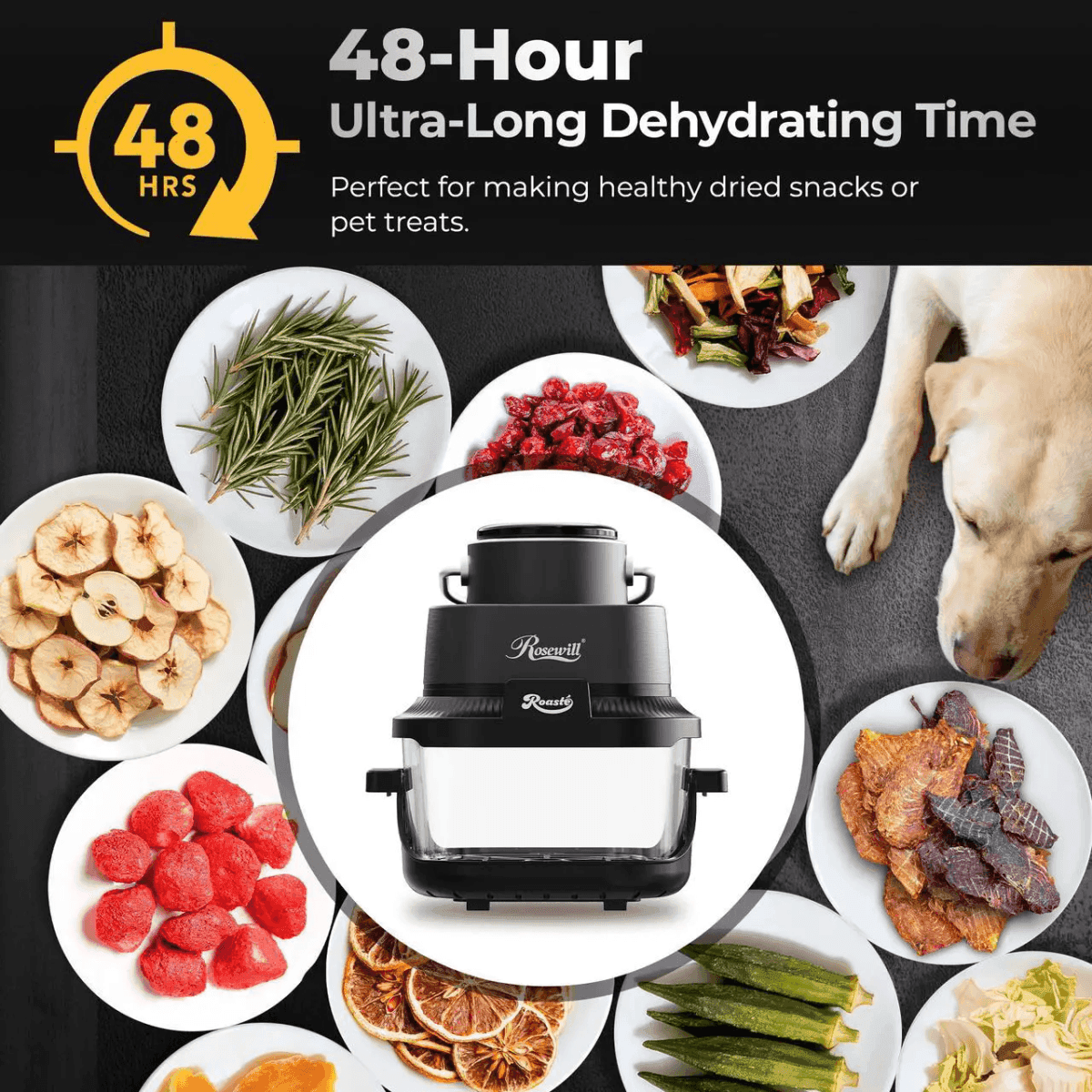 Rosewill 8-in-1 Portable Glass Air Fryer, 5.5-Qt. and 1.6-Qt. image 4