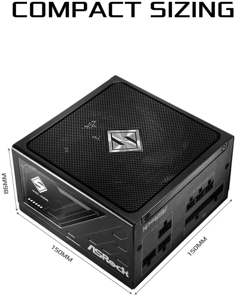 ASRock Steel Legend SL-650G 650W Fully Modular ATX 3.1 Power Supply image 2