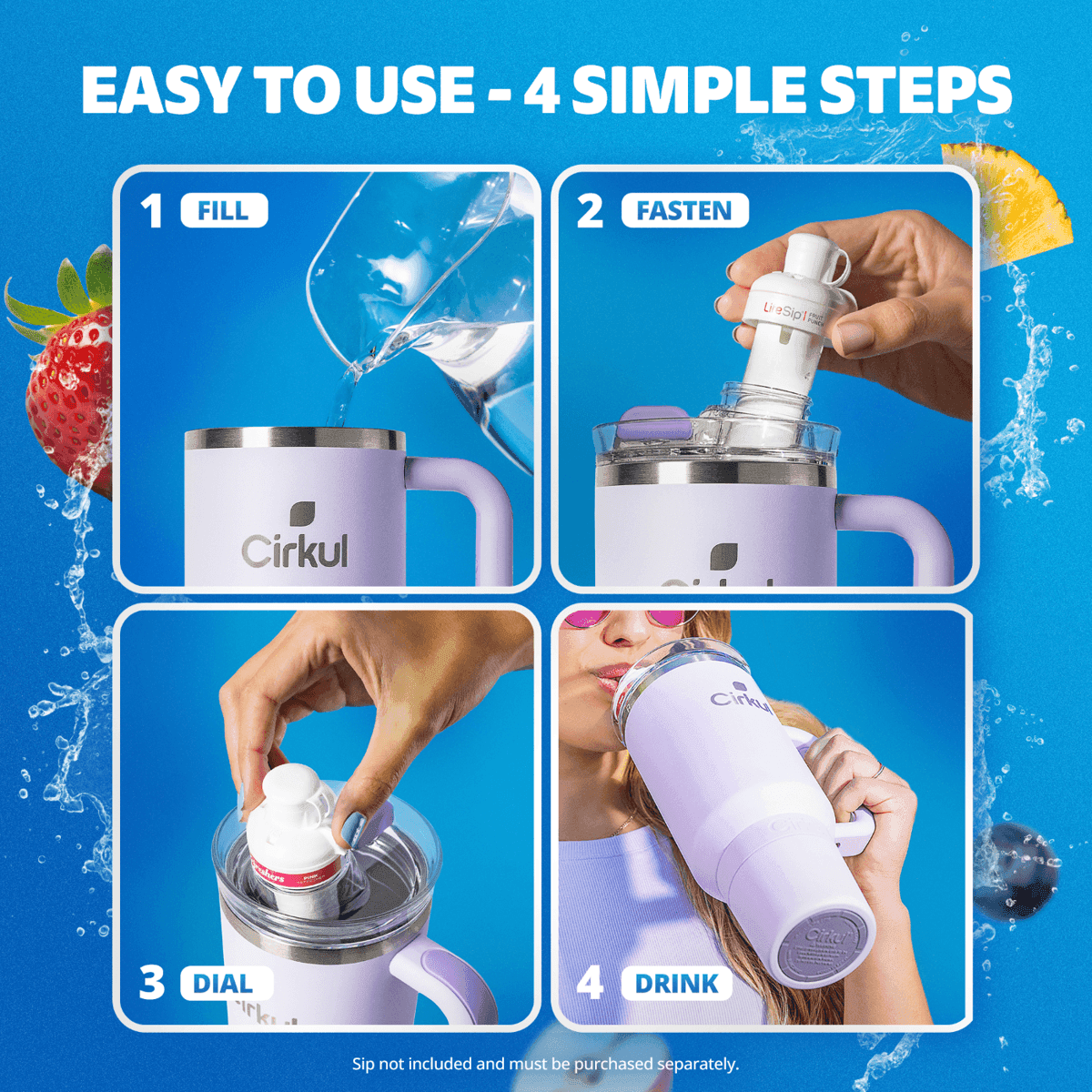 Cirkul 40oz All-Day StrawSip Tumbler - Lilac image 3