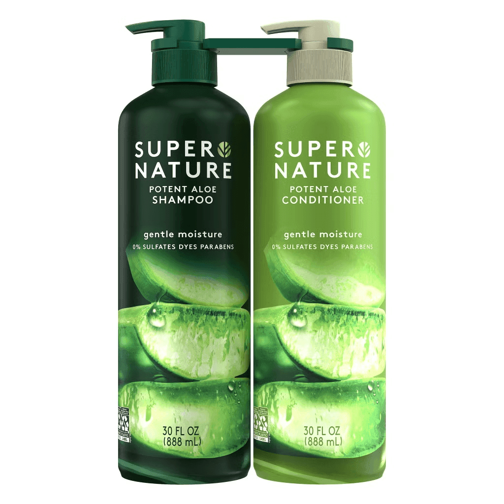 Super Nature Potent Aloe Shampoo & Conditioner Set, 30 fl oz Each
