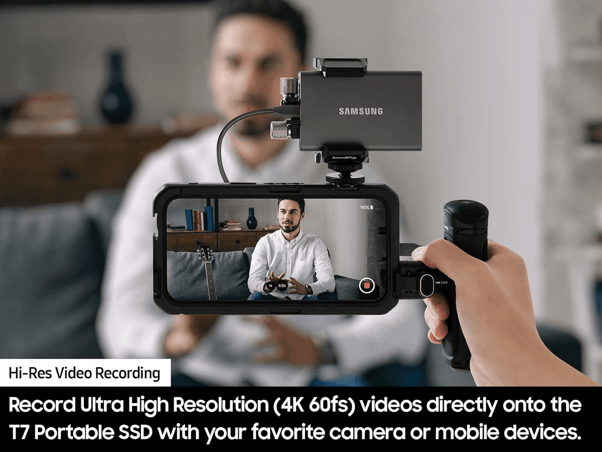 Samsung T7 1TB Portable SSD, Titan Gray image 5