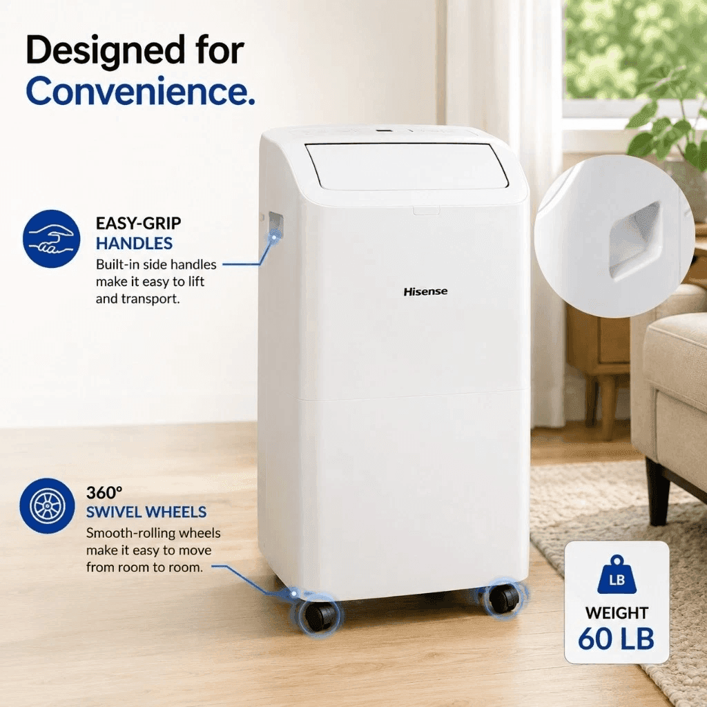 Hisense 8,000 BTU Smart Portable Air Conditioner - Certified Refurbished image 5