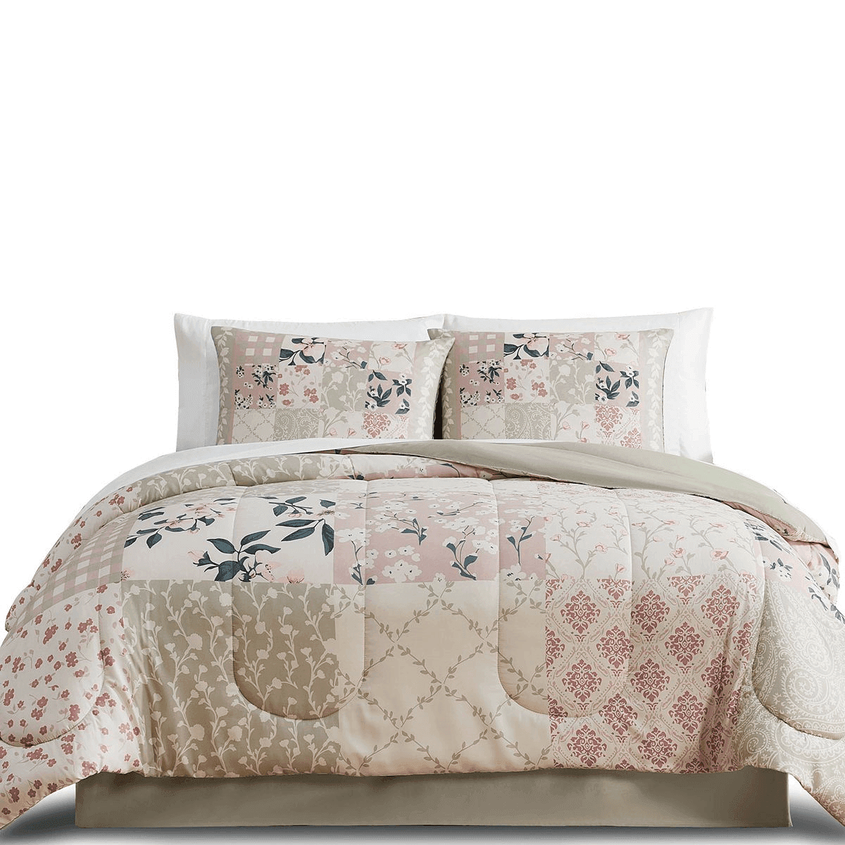 Macy's Arielle Patchwork 8-Pc. Comforter Set - Blush image 2