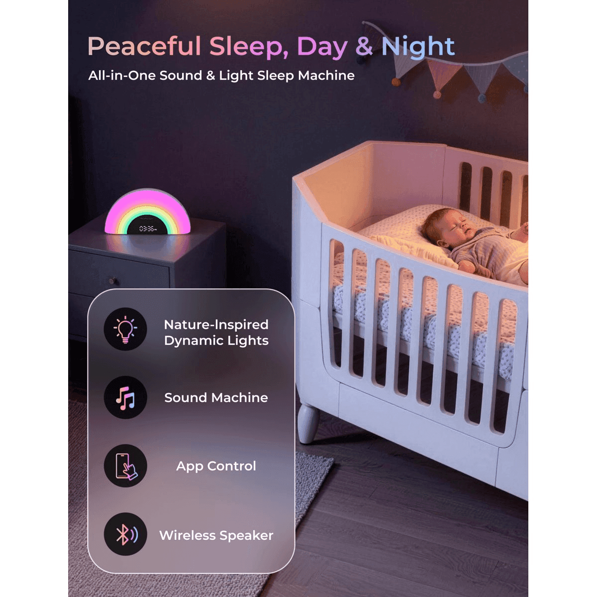 Momcozy DreamSync Baby Sound Machine with Night Light image 4