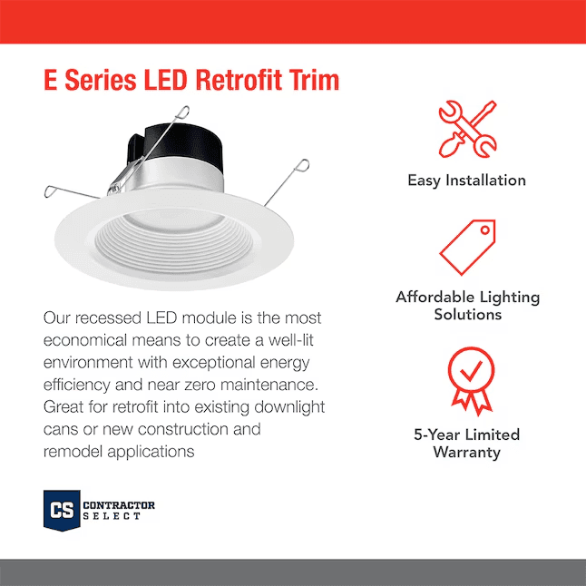 Juno 5/6-Inch 900-Lumen Switchable LED Downlight 12-Pack image 2