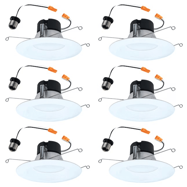 HALO 5/6-In 750-Lumen LED Recessed Downlights, 6-Pack
