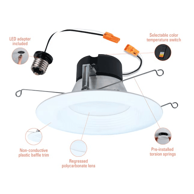 HALO 5/6-In 750-Lumen LED Recessed Downlights, 6-Pack image 4