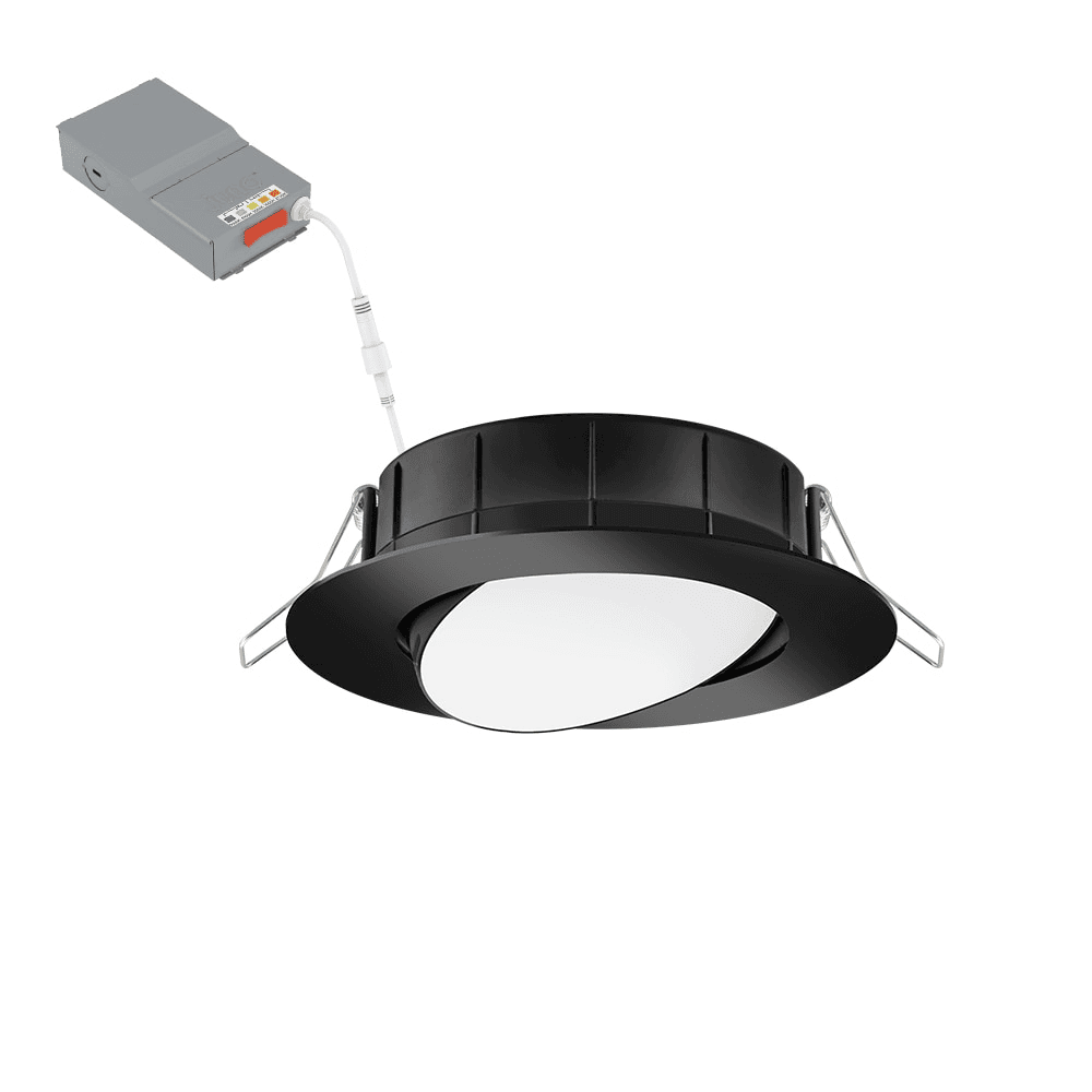 Juno 4-in Matte Black Switchable-White Canless LED Downlight