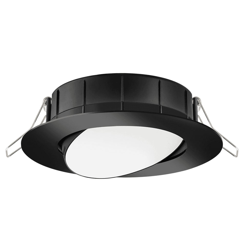 Juno 4-in Matte Black Switchable-White Canless LED Downlight image 2