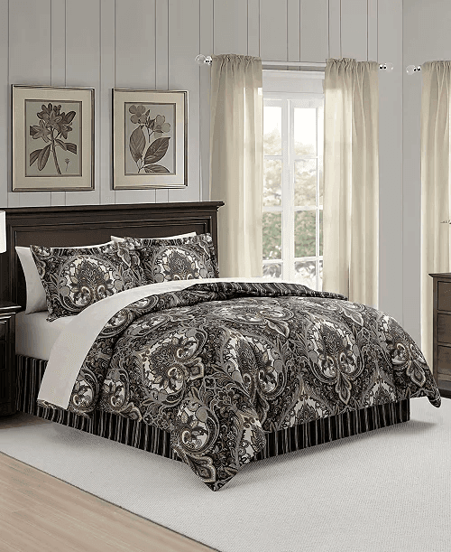 Macy's Isabella Reversible 8-Pc. Comforter Set, Navy King image 2