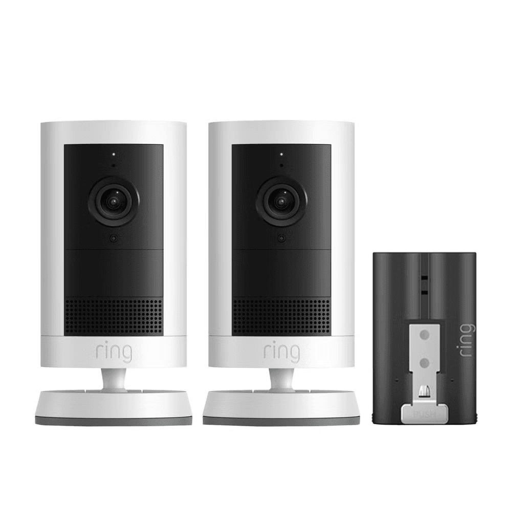 Ring Outdoor Cam Plus 2-Pack with Quick Release Battery Bundle