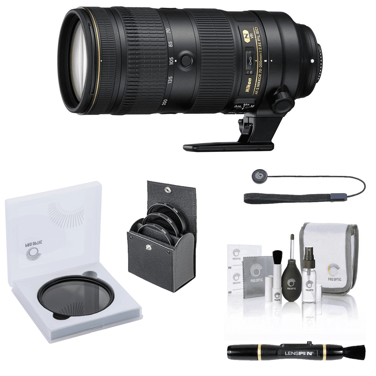 Nikon 70-200mm f/2.8E FL ED AF-S VR Lens Essentials Kit