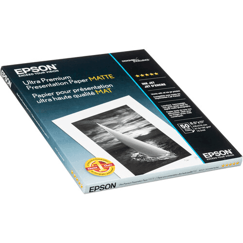 Epson Ultra Premium Presentation Paper Matte, 8.5 x 11-Inch, 50 Sheets