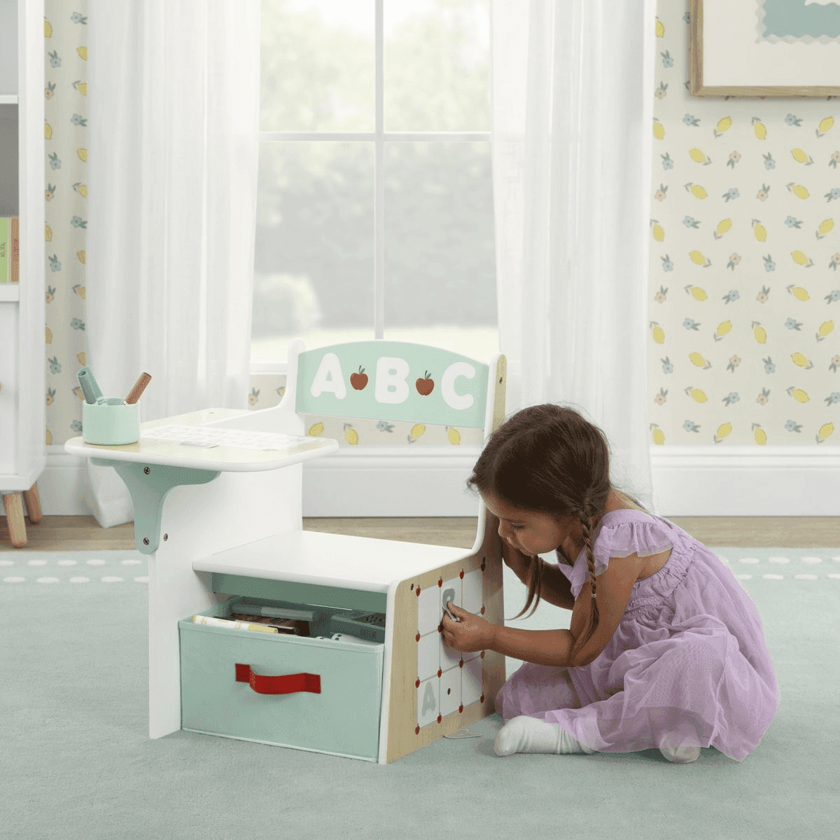 Delta Children ABC Alphabet Chair Desk with Storage Bin image 4