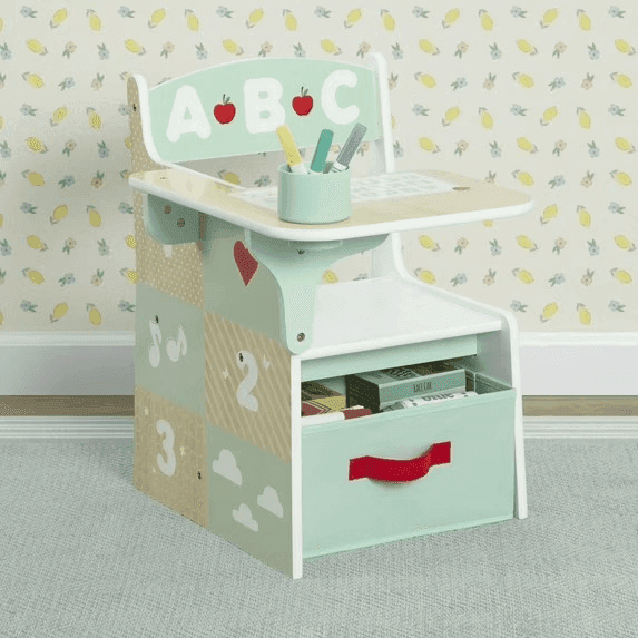 Delta Children ABC Alphabet Chair Desk with Storage Bin