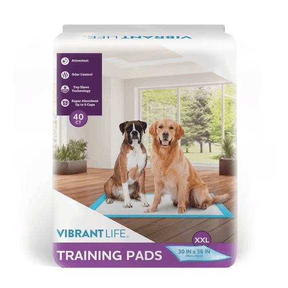 Vibrant Life XXL Dog & Puppy Training Pads, 40 Count