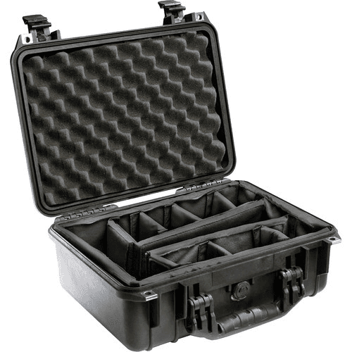 Pelican 1450 Watertight Hard Case with Dividers (Black) image 2