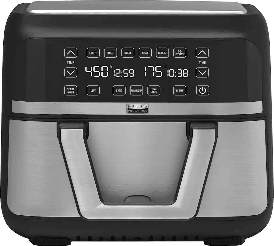 bella PRO 9-qt. TriZone Air Fryer with Dual Flex Basket - Stainless Steel