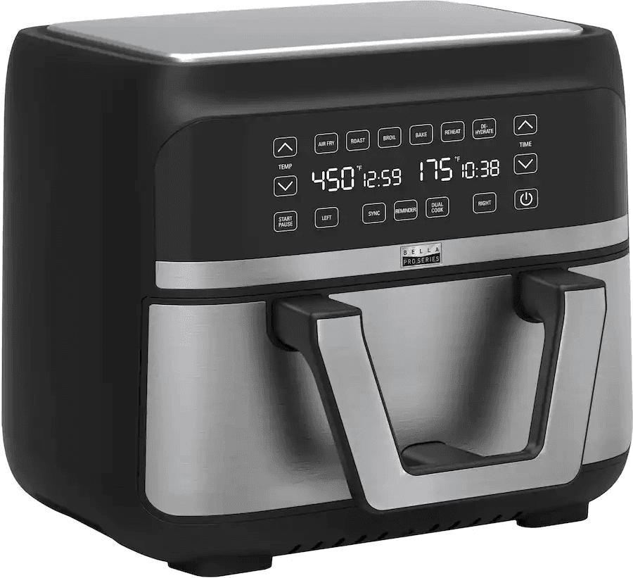 bella PRO 9-qt. TriZone Air Fryer with Dual Flex Basket - Stainless Steel image 3