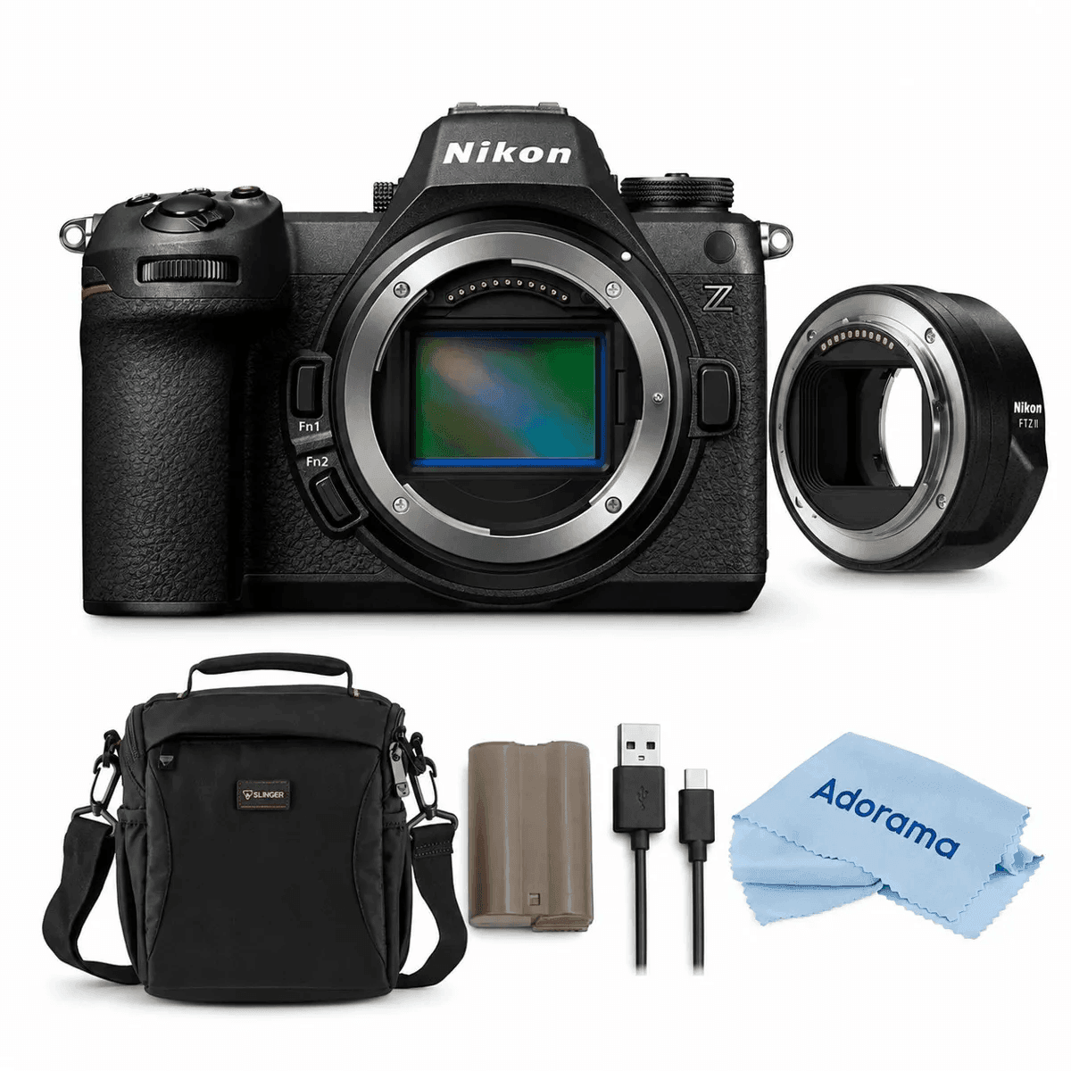 Nikon Z6III Mirrorless Camera Bundle with FTZ II Adapter, Battery & Bag