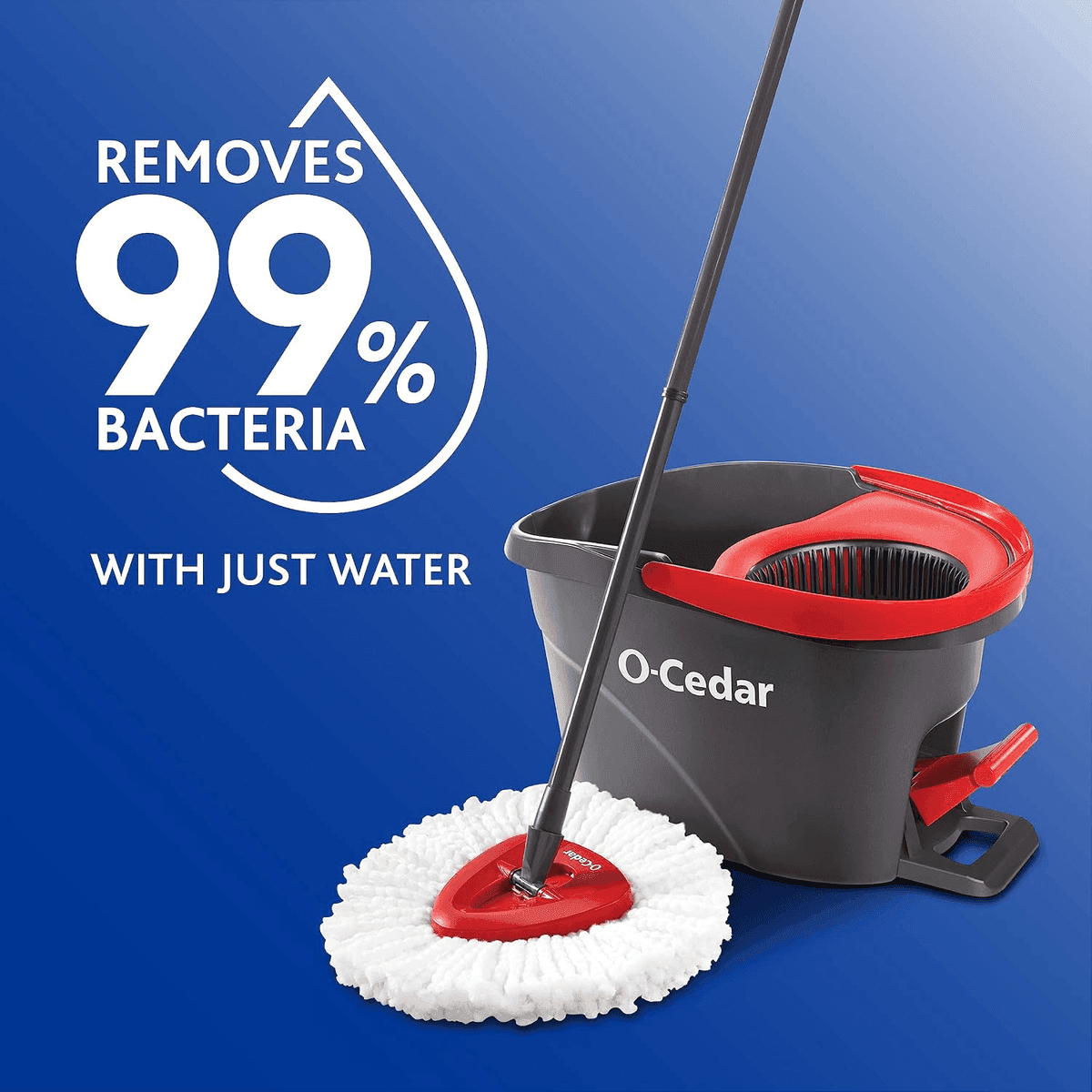 O-Cedar EasyWring Spin Mop & Bucket System + 2 Extra Refills image 2