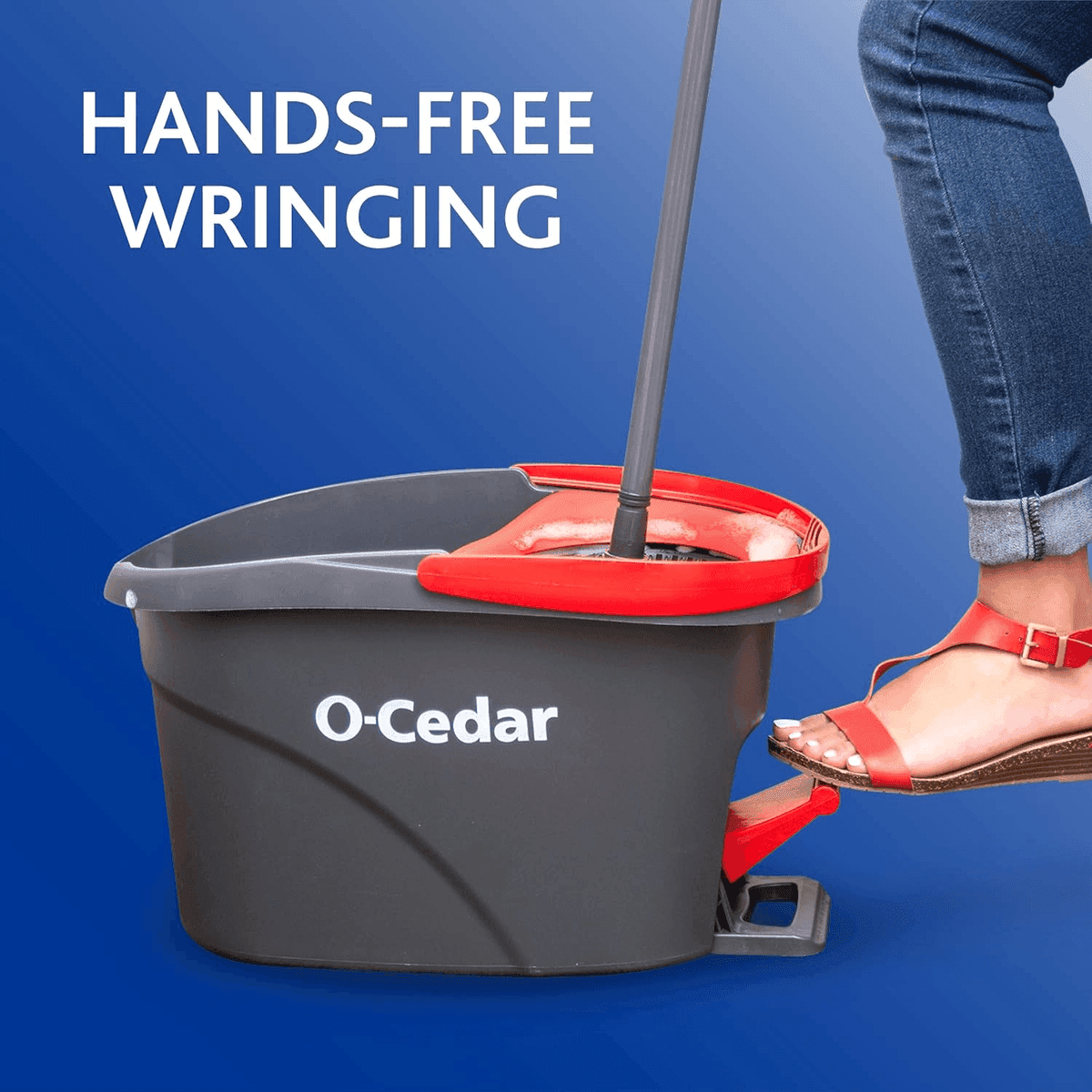 O-Cedar EasyWring Spin Mop & Bucket System + 2 Extra Refills image 3