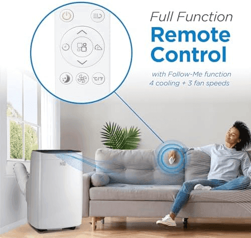 BLACK+DECKER Portable Air Conditioner 9,000 BTU with Remote and Window Kit image 4