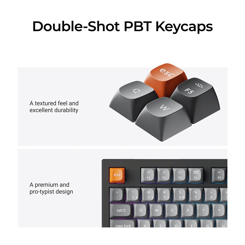 Keychron K10 Max Wireless Mechanical Keyboard - Black, Red Switch image 4