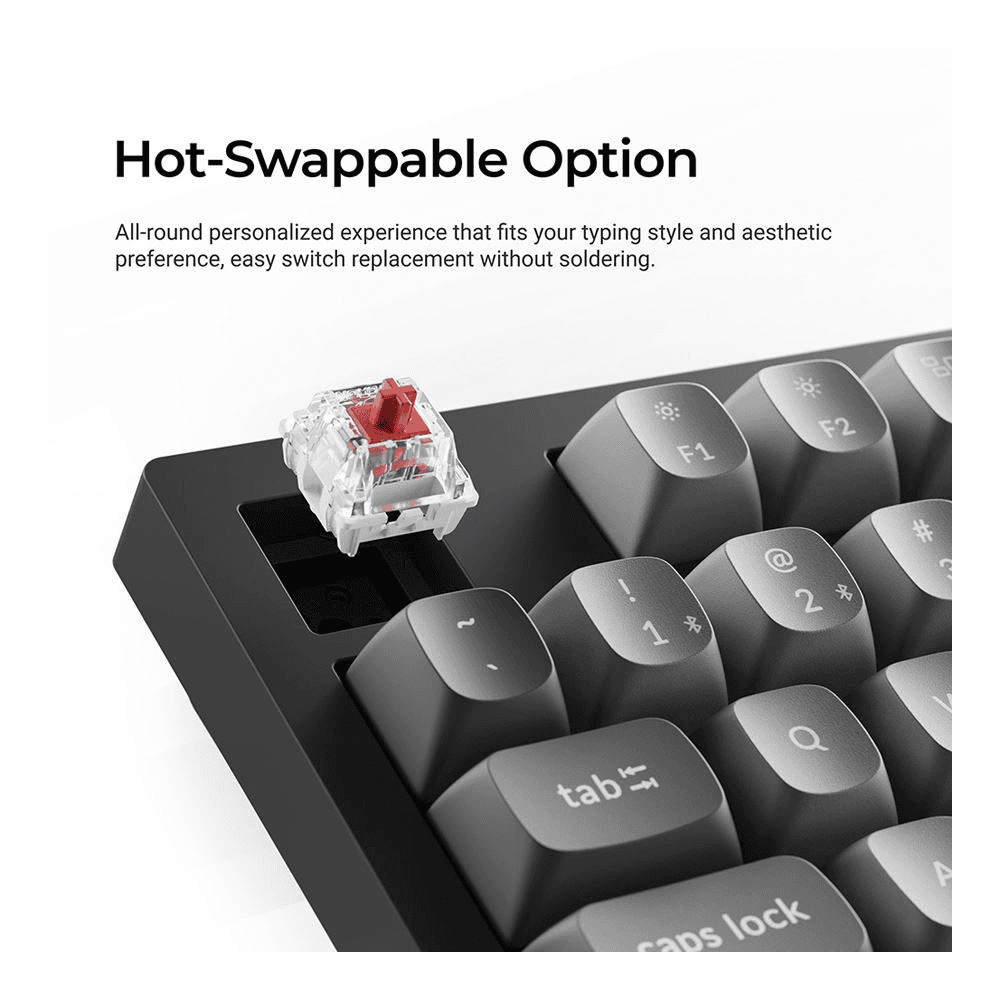 Keychron K10 Max Wireless Mechanical Keyboard - Black, Red Switch image 5