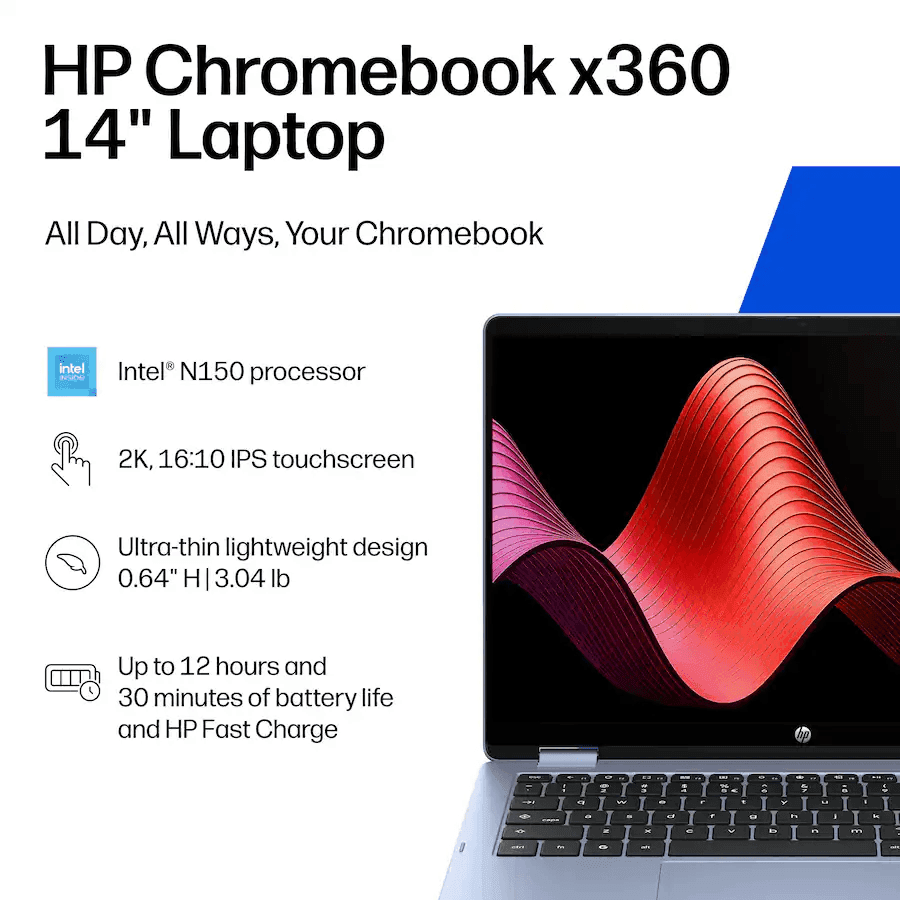 HP 14-inch 2K Touchscreen 2-in-1 Chromebook image 2