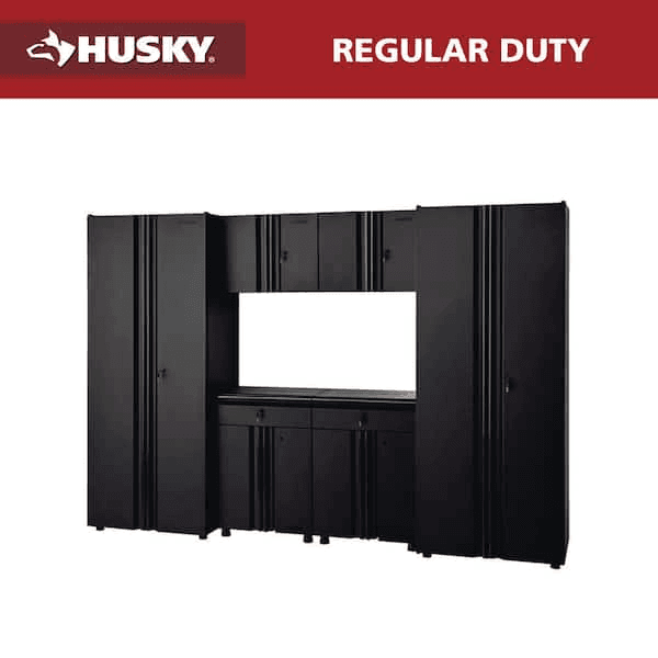 Husky 6-Piece Welded Steel Garage Storage System - Black