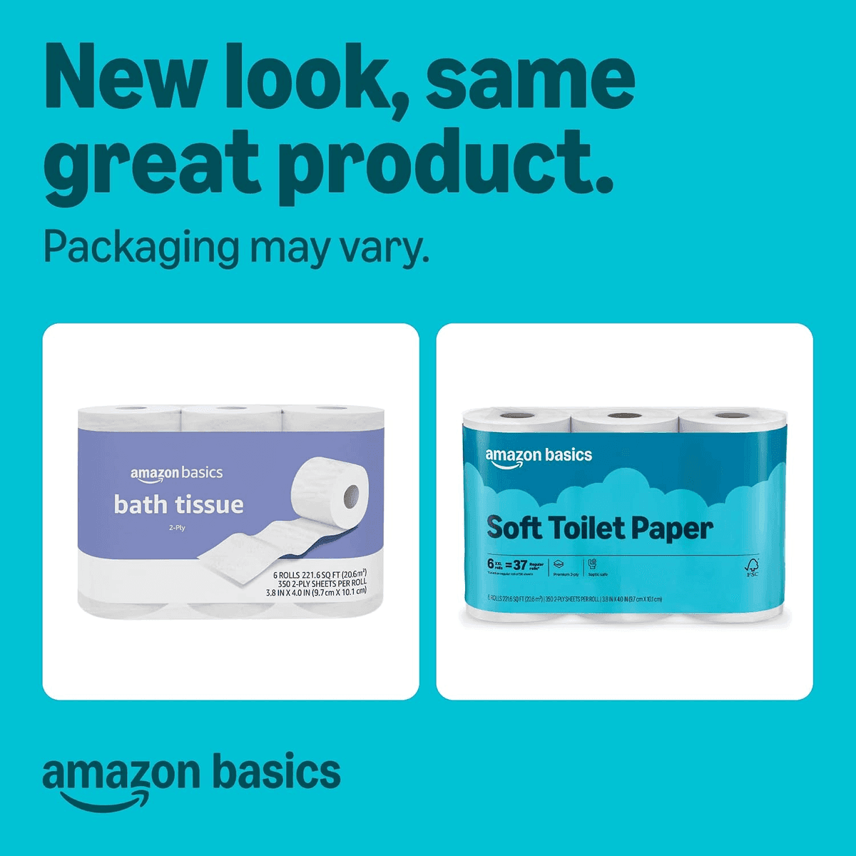 Amazon Basics 2-Ply Soft Toilet Paper - 30 XXL Rolls image 2