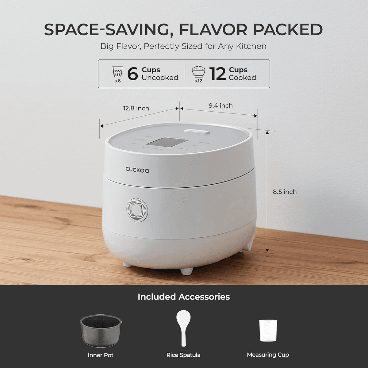 CUCKOO CR-0675FW 6-Cup Micom Rice Cooker - White image 3