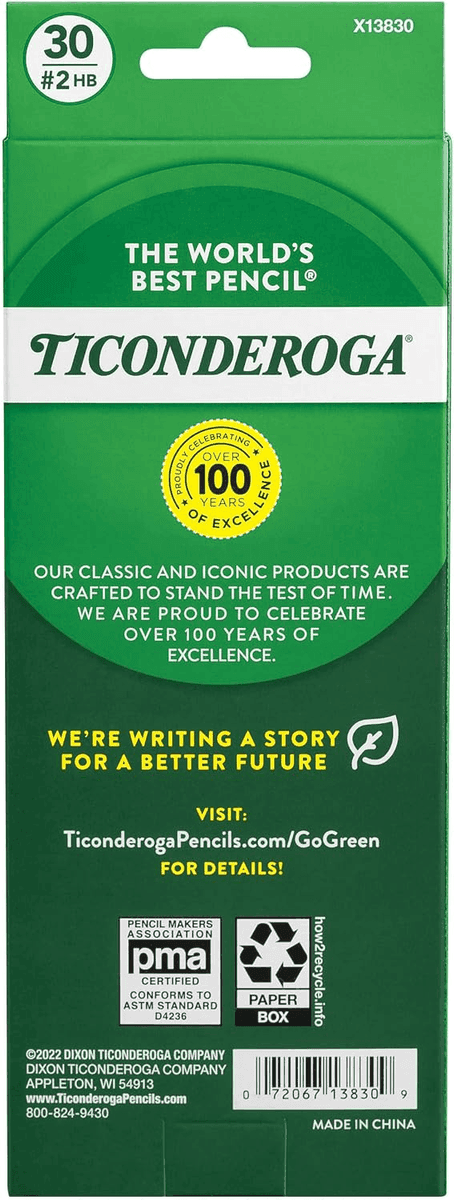 Ticonderoga Pre-Sharpened #2 HB Pencils - 30 Count image 3
