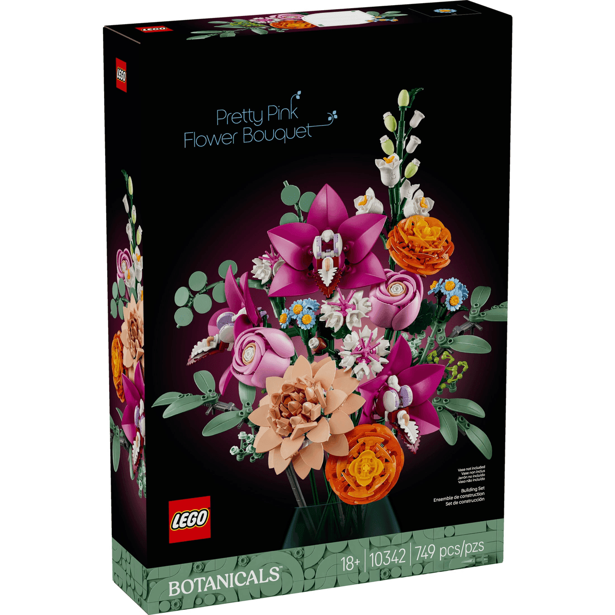 LEGO Botanicals Pretty Pink Flower Bouquet 10342 image 2
