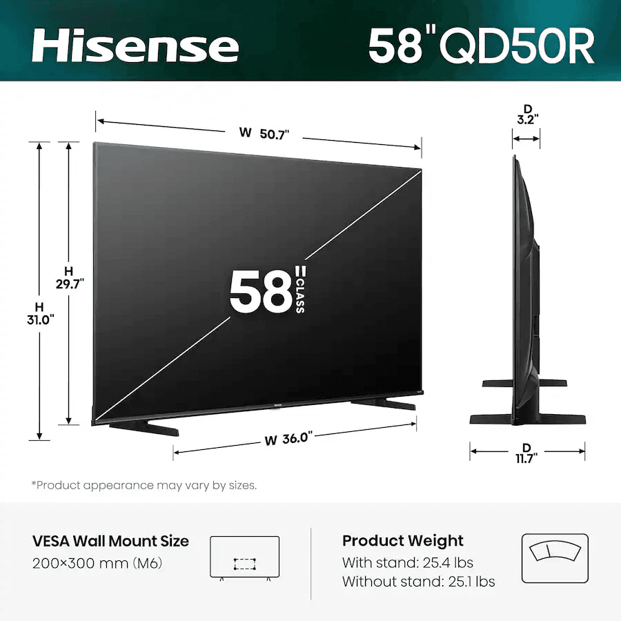 Hisense 58-Inch QD50 Hi-QLED 4K Roku TV (2026) image 2