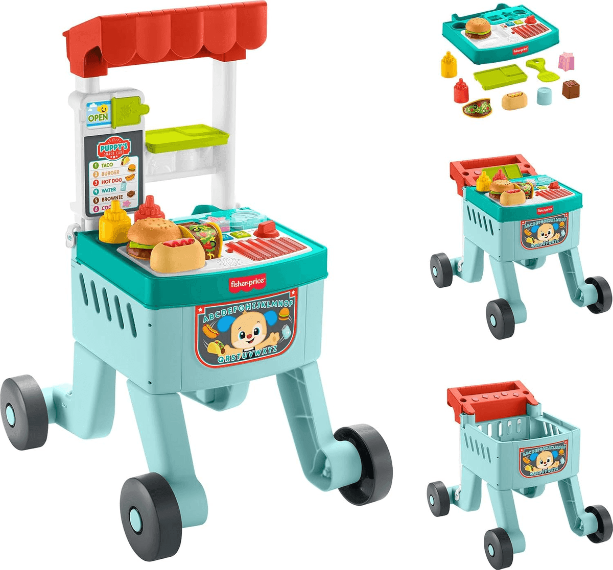 Fisher-Price 4-in-1 Snack Cart Baby Walker