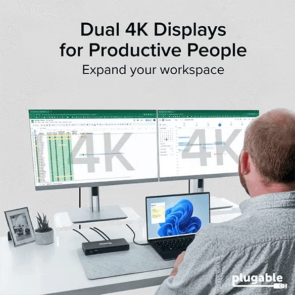 Plugable USB-C Dual HDMI 4K Dock with 65W Charging image 4
