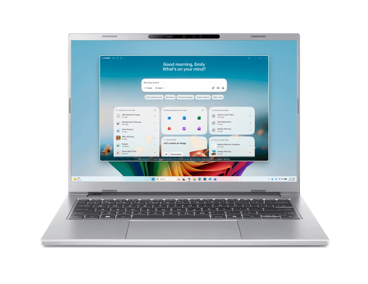 Acer Aspire 14 AI Ryzen AI 7 445 16GB/1TB Touch Laptop